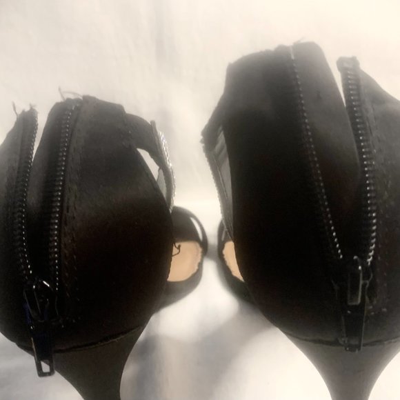 Christian Siriano Black Stiletto Sandal Special Occasion Shoes Size 8 1/2 - Picture 5 of 14
